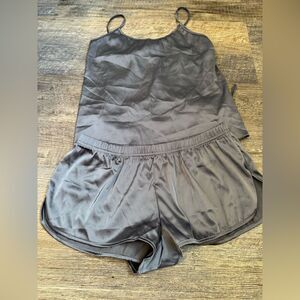 Ekouaer Gray Pajama Set with Spaghetti Straps and Elastic Waistband #21